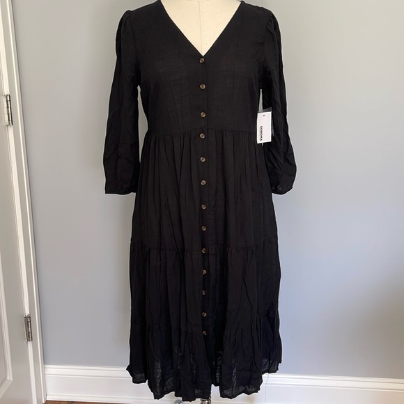 ‼️SOLD‼️Sonoma Midi Black Dress size M petite NWT - Picture 2 of 7